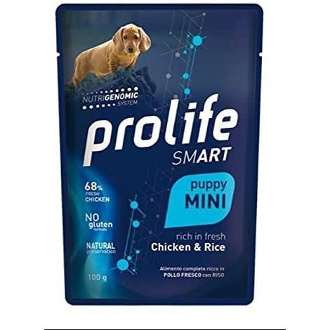 Alimento umido Prolife Smart Mini Cucciolo Pollo e Riso 100 g per cuccioli di taglia piccola Alimento umido Prolife Smart Mini Cucciolo Pollo e Riso 100 g per cuccioli di taglia piccola